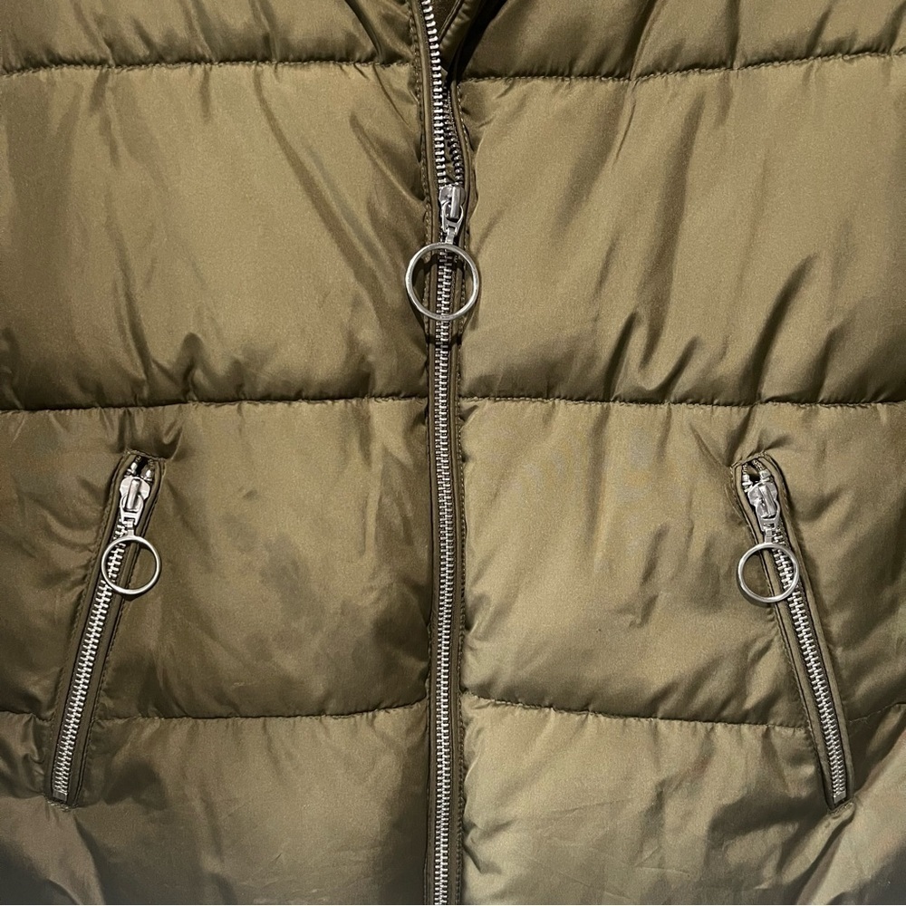 Altar'd State Olive Green Puffer Jacket - Picture 3 of 4
